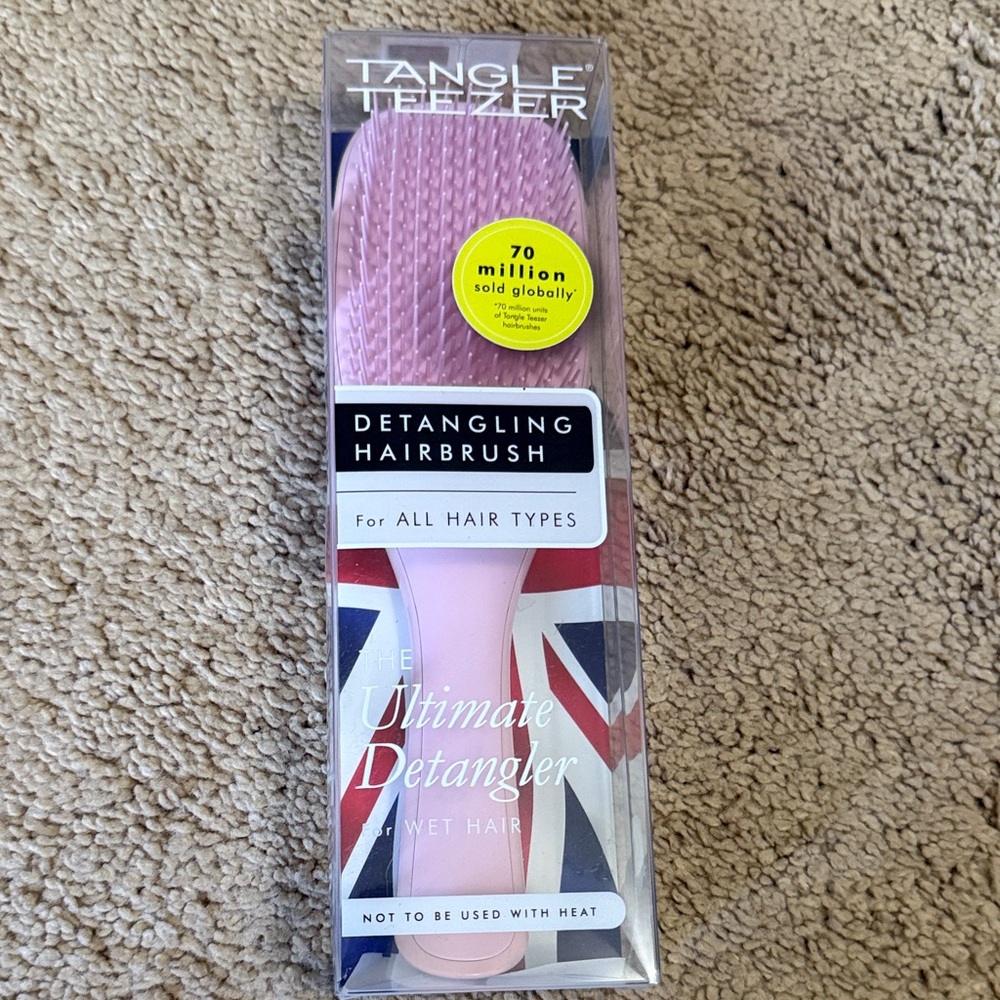 NEW Tangle Teezer Pink Detangling Hairbrush